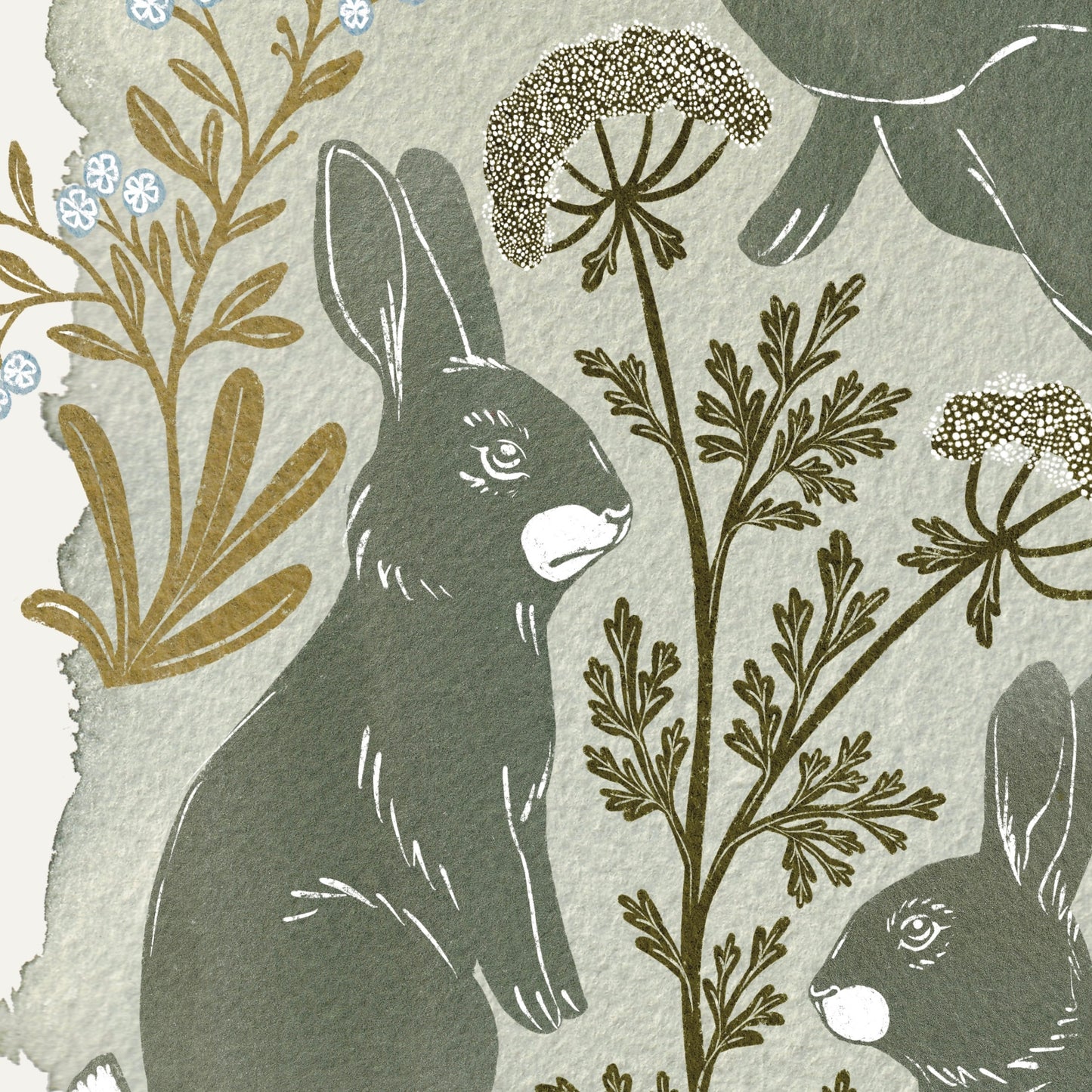 Rabbit Garden print - Daisy